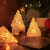 九州众合冰山小夜灯氛围灯圣诞节装饰品创意桌面摆件卧室床头睡眠灯 黄光