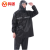 鸣固 雨衣雨裤套装 防暴雨反光分体式雨衣 黑色3XL MG-ST-1459