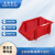 米奇特工 加厚斜口塑料盒组合式零件盒物料盒组立元件盒螺丝盒工具盒X4(红)390*255*150MM