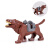优束小颗粒动物绝版霍比特人古代魔戒动物大角鹿拼插积木儿童玩具模型 棕狼