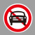 谋福（CNMF）交通标志指示牌 停车场限高道路标识牌可定制【禁止机动车通行-贴反光膜雕刻(平板钉墙款)】