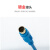 适用 pLC编程电缆Q系列PLC数据线串口电缆QC30R2通讯线 蓝色 镀金接口 3M