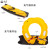 救生腰带自动充气大浮力充气便捷式救生衣游泳钓鱼救援装备救生圈 黑色自动款 均码