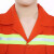 夏季短袖长袖环卫工装道路清洁高速养护反光条工作服套装薄劳保服 橘色薄长袖套装 M