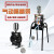 固德台湾原装气动隔膜泵A10 A20油漆喷漆泵铝合金体大流量1寸双隔膜泵 A-10黑色(无支架)