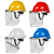 安全帽带面罩全脸防护透明PVC铝包边烧焊防飞溅防冲击打磨面屏 支架+面屏