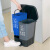 中研 分类垃圾桶 脚踏式干湿分离双桶学校农村塑料户外环卫垃圾箱20C绿灰（厨余+其他）