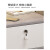 MEF床头柜保险柜带锁家用现代简约客厅储物柜仿实木纹迷你小型收纳柜 【升级置物架】暖白色