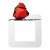KOLYMAX新中式油画鸟开关防脏边框居家玄关客厅插座3D装饰贴 彩色小鸟（小号）