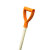 冰禹 BYQ-539 除雪铲推雪板扫雪锹清洁工具（2个）橙色铁杆推雪铲