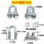 重型国标镀锌钢丝绳卡头扎头玛钢夹头U型锁扣绳扣U形猫爪卡扣绳扣 M20卡头