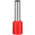 管型VE0508 7508 1008 1508接线端子0.3-16平方针型冷压铜线耳鼻 E10-12(100只) 红色