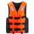 蔻刻（QOKE）专业救生衣大浮力成人浮潜装备游泳背心船用自救生口哨营  橙色XXL