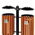 南 GPX-95S 环保（塑木）南方分类垃圾桶 木纹 户外垃圾桶户外环保垃圾桶烟灰桶广场小区公园环保垃圾桶
