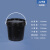 塑料桶圆桶水桶酒酿桶甜米酒密封桶透明1/2/5/10/20L25升 2L黑色