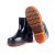 品之德 PVC低筒雨鞋牛筋底低帮雨靴工作水鞋胶鞋 PX--035 黑色 45码