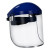 勋狸粑头戴式防护面罩 头盔式 防冲击防飞溅防护面屏 组合面罩 蓝色支架+面屏