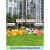 户外卡通动物熊猫分类垃圾桶玻璃钢雕塑游乐园商场用美陈装饰摆件 桔色 98挎包男孩垃圾桶