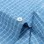 杉杉格子短袖衬衫男夏季新款商务休闲中年蓝格子短袖衬衣男 A227-1短袖 40