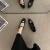 西马驼（XIMATUO）黑色单鞋女2024秋冬新款晚晚鞋子平底玛丽珍女鞋法式温柔配裙子鞋 方扣 35