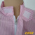 CESK夏季款短袖上衣立领拉链短款短袖夹克洁净无尘服防尘静电衣厂服 粉红色 L