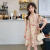 LA.VILAVI女童荷叶袖连衣裙2024新款夏国风气质汉服新中式改良旗袍裙 黄色 120cm