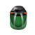 电焊面罩头戴式防飞溅面罩氩弧焊面罩面部防护一体式焊帽PC面罩 黑顶绿屏面罩+手套