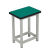 钢骑士 实验室单人操作凳 加高流水线凳子服装厂专用板凳车间工厂方凳学生教室铁小凳 绿色3.3公斤 