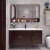 佳泰旺法式橡木简约现代智能浴室柜镜柜组合烤漆实木新中式卫生间洗漱台 吊柜款（陶瓷一体盆） 0.8米橡木烤漆