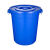 大号圆形垃圾桶户外环卫工业加厚垃圾桶商用食堂厨房垃圾桶 100升桶带盖蓝色