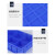 京度 570*420*155mm 零件盒分隔箱 塑料分格箱五金工具螺丝收纳箱 JDFLX-13 大10格 蓝色