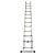 聚远 JUYUAN 伸缩梯子人字梯铝合金伸缩梯 多功能工程梯 人字梯2.5米，直梯5米.