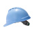 梅思安V-Gard-500ABS豪华型一指键帽衬V型有孔安全帽施工建筑工地防撞头盔湖蓝色1顶