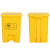 冰禹 BYlf-1016  医疗黄色脚踏加厚垃圾桶 废物垃圾桶带盖 黄色60L医疗脚踏款