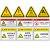 小心有电触电机械设备警告贴PVC小号 大号提示标志安全标识牌定做 废物JX11 (10张) 5x5cm
