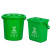 稳斯坦 厨房手提垃圾桶带盖 绿色10L圆桶+盖+滤网 厨余垃圾 农村小区分类餐厨干湿分离桶 WL-009