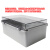 不锈钢金属搭扣接线盒户外防水监控盒ABS塑料透明翻盖基业配电箱 380*280*130灰色盖+安装板