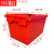 定制塑料周转箱带盖物流运输箱加厚物料箱框长方形斜插式收纳箱塑 长宽高60*40*35厘米 355箱红色 大号