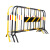 者也（ZYE）带牌板可定制市政交通铁马护栏加厚道路围栏可移动防撞栏  黄黑条纹1m*1.5m