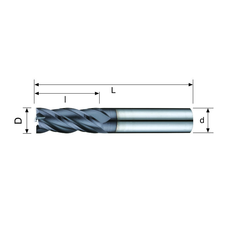 刃天行立铣刀 TGM4200-100S20通用加工4刃 平底铣刀  台湾生产  订制品