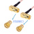 RF射频连接线SMA公头转SMA直角弯头电缆同轴线馈线线缆天线延长线 巧克力色 0.3m