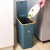 欧润哲 15L小鹿绿色长方形按压式垃圾桶 大容量垃圾桶带盖客厅厨房办公室夹缝手按开盖垃圾篓