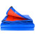 共泰 苫布 大篷布 防水防雨加厚棚布 防尘防晒防风塑料篷布 140克PE材质 蓝桔色 3*8m