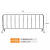 不锈钢铁马护栏移动围栏商场活动分流地铁施工安全防护隔离栏 普通钢材质32管高1.2米长2米