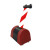 Denilco免打孔挂壁式伸缩隔离带 伸缩警示带头 磁吸款红黑壳【红白色拉带5米】