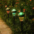 太阳能草坪灯别墅布置地灯户外花园草地装饰室外防水插地灯 LK1108小号圆形草坪灯彩光