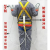 定制国标欧式安全带 五点式全身式高空作业施工 双大钩带缓冲包安 欧式双小勾绳2米