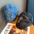 okkdey原创做旧水洗牛仔星星前进帽子女复古艺术家画家帽新款鸭舌贝雷帽 牛仔蓝 M（56-58cm）