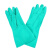 丁晴防护手套工业家务防水厨房食品耐油清洁耐磨防化学耐酸碱 M 拓丰绿色5双(现货)