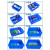 周转箱塑料盒长方形小盒子零件盒五金工具螺丝盒物料配件收纳盒胶 04号30320785mm蓝色